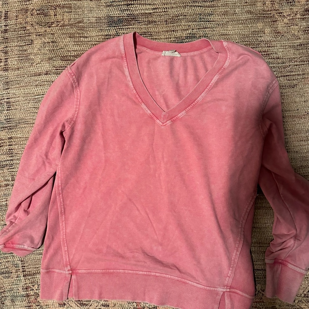 Jane & Delancy Pink V-Neck Sweater